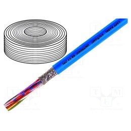 5 m x LAPP - 12620 - Wire, UNITRONIC® EB CY (TP), 2x2x0.75mm2, PVC, light blue, 900V