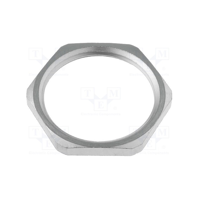 5 pcs x LAPP - 52003540 - Nut, PG21, brass, nickel, Thk: 3.5mm, Spanner: 32mm, Thread: PG