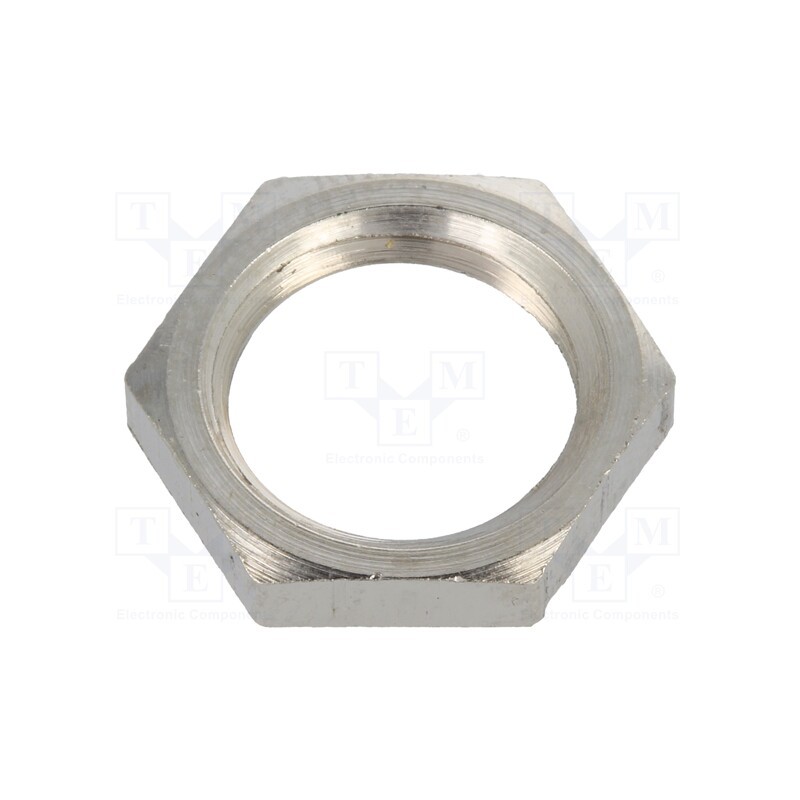 5 pcs x BM GROUP - 2712 - Nut, M12, brass, nickel, 15mm, Thread: metric, Pitch: 1.5