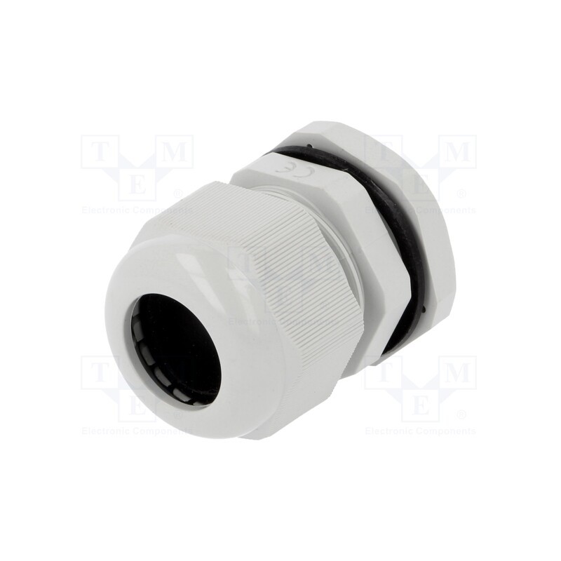 5 pcs x PAWBOL - D.3075 - Cable gland, PG21, IP67, polyamide, grey