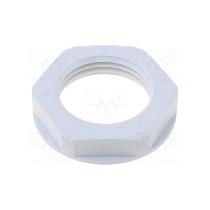 5 pcs x LAPP - 53119220 - Nut, M20, halogen free, polyamide, UL94V-0, 27mm, grey, -20÷100°C