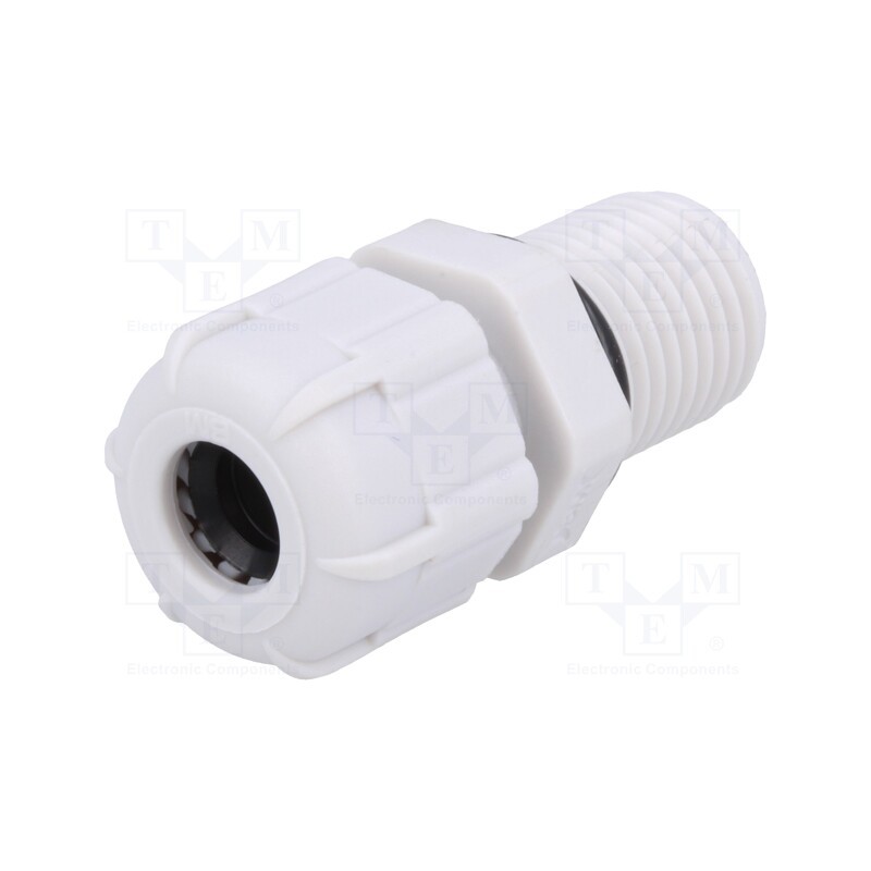 5 pcs x BM GROUP - BM4007L - Cable gland, with long thread, PG7, IP68, polyamide, grey, UL94V-2