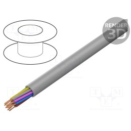 5 m x IGUS - CF130.02.12.UL - Wire: control cable, chainflex® CF130.UL, 12x0.25mm2, PVC, grey