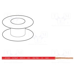 5 m x BITNER - IG2004.05 - Wire, BiTOne,H07V-K, stranded, Cu, 10mm2, PVC, red, 450V,750V, 100m