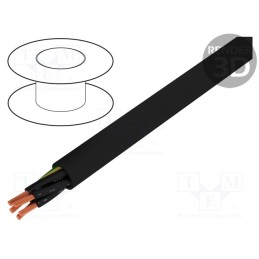 5 m x HELUKABEL - 10359 - Wire, JZ-500-BK, 5G1mm2, unshielded, 300V,500V, Cu, stranded, black