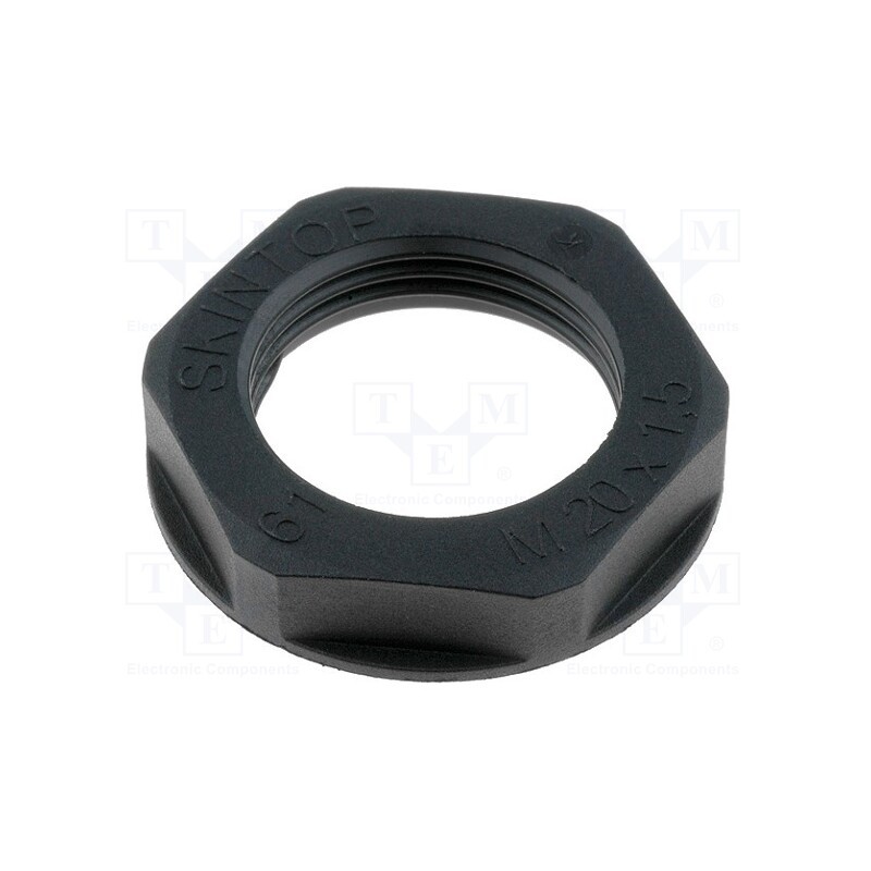 5 pcs x LAPP - 53119120 - Nut, M20, polyamide, UL94V-2, 27mm, black, -20÷100°C, Thread: metric