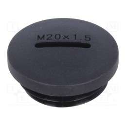 5 pcs x KSS WIRING - MSP20 - Stopper, M20, 1.5, polyamide, black, H: 10.5mm, Øout: 24mm
