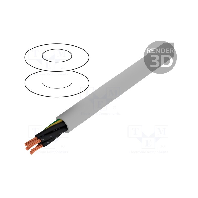 5 m x LAPP - 11138 - Wire, ÖLFLEX® 191, 4G1.5mm2, unshielded, 300V,500V, Cu, stranded