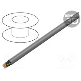 5 m x HELUKABEL - 11245 - Wire, JZ-500 HMH, 7G1mm2, unshielded, 300V,500V, Cu, stranded, grey