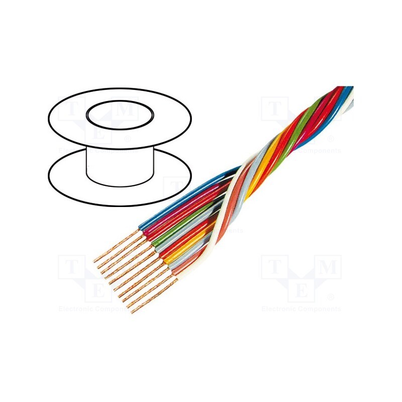 5 m x TASKER - C106 - Wire, 5x0.35mm2, unshielded, 49V, 100m, OFC, stranded