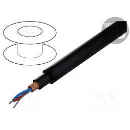 5 m x TASKER - C801 - Wire: DMX, 2x0.22mm2, stranded, 110Ω, -15÷70°C, Colour: black, 100m