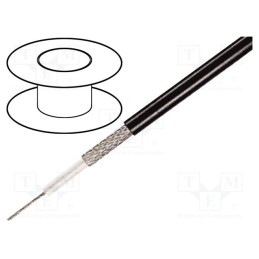 5 m x TASKER - C129 - Wire: microphone cable, 1x0.35mm2, black, tinned,OFC, -15÷70°C