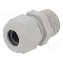 5 pcs x HUMMEL - 1.209.1200.71 - Cable gland, NPT1/2', IP68, polyamide, light grey, UL94V-0, HSK-K