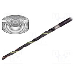 5 m x IGUS - CF881.07.04 - Wire: control cable, chainflex® CF881, 4G0.75mm2, black, stranded