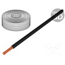 5 m x LAPP - 4560033S - Wire, LifY, 1x1.5mm2, stranded, Cu, PVC, black, 450V,750V, -15÷70°C