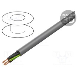 5 m x HELUKABEL - 13015 - Wire, H05VV5-F,NYSLYÖ-JZ, 5G0.75mm2, unshielded, 300V,500V, Cu