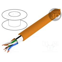5 m x LAPP - 2170963 - Wire, ETHERLINE® LAN 500,F/UTP, 4x2x23AWG, 6a, solid, Cu, LSZH