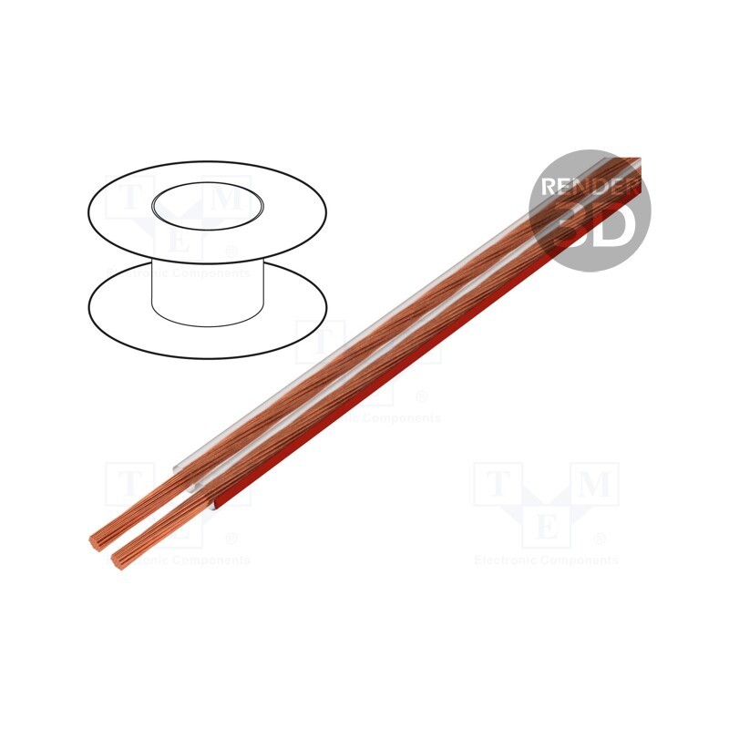 5 m x HELUKABEL - 40180 - Wire: loudspeaker cable, HELUSOUND®, 2x0.5mm2, stranded, Cu, PVC