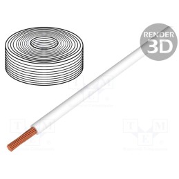 5 m x LAPP - 4726052 - Wire, H07Z-K, stranded, Cu, 2.5mm2, FRNC, white, 450V,750V, CPR: Eca