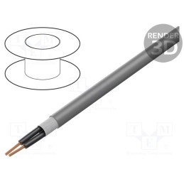 5 m x LAPP - 27575 - Wire: control cable, ÖLFLEX® FD 855 P, 2x1.5mm2, PUR, grey, Cu