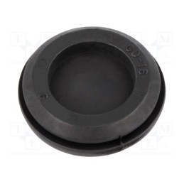 5 pcs x TRELLEBORG - 100174 - Grommet, with bulkhead, Ømount.hole: 15.5mm, Øhole: 9mm, black