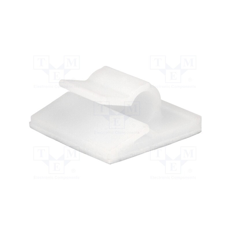 5 pcs x FIX&FASTEN - FIX-WCT-5 - Self-adhesive cable holder, 5.2mm, polyamide, natural, UL94V-2