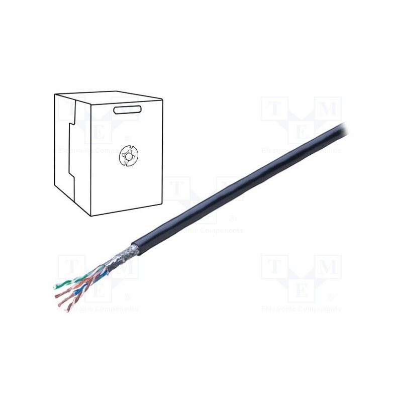 5 m x BELDEN - 74003PU.01500 - Wire, SF/UTP, 4x2x26AWG, industrial Ethernet, 5e, stranded, Cu