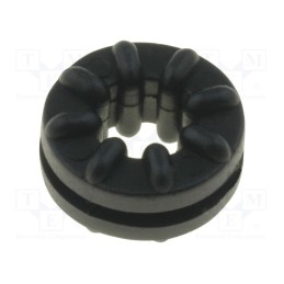 5 pcs x FIX&FASTEN - TGM-28 - Grommet, Ømount.hole: 6.3mm, black, Panel thick: max.1.2mm