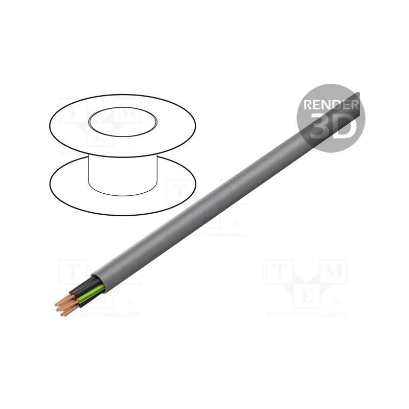 5 m x LAPP - 1312010 - Wire, ÖLFLEX® CLASSIC 400 P, 10G0.5mm2, unshielded, 300V,500V, Cu