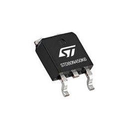 1 pcs : STD80N450K6 - MOSFET N-channel 800 V, 380 mOhm typ., 10 A MDmesh K6 Power MOSFET in a DPAK package
