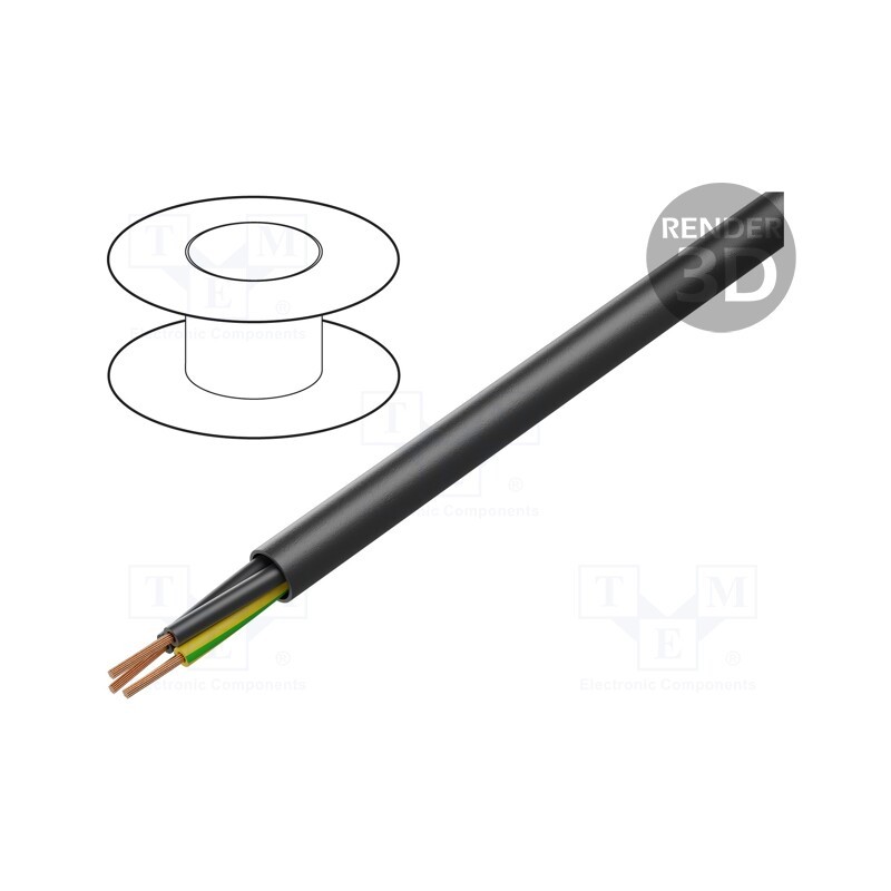 5 m x LAPP - 21947 - Wire, ÖLFLEX® ROBUST 210, 3G2.5mm2, unshielded, 300V,500V, Cu