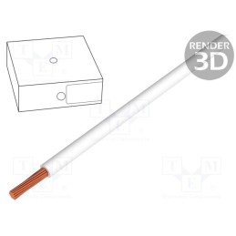 5 m x LAPP - 4520054 - Wire, H07V-K, stranded, Cu, 6mm2, PVC, white, 450V,750V, 100m