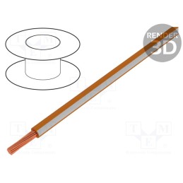 5 m x LAPP - 4522391S - Wire, X07V-K, stranded, Cu, 1.5mm2, PVC, orange-white, 450V,750V