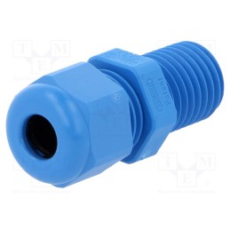 5 pcs x HUMMEL - 1.209.1202.30 - Cable gland, with long thread, M12, 1.5, IP68, polyamide, blue