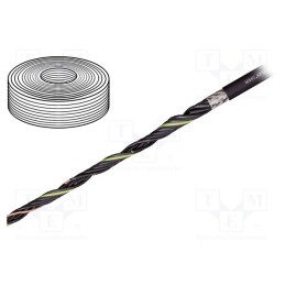 5 m x IGUS - CF891.07.02 - Wire: control cable, chainflex® CF891, 2x0.75mm2, black, stranded