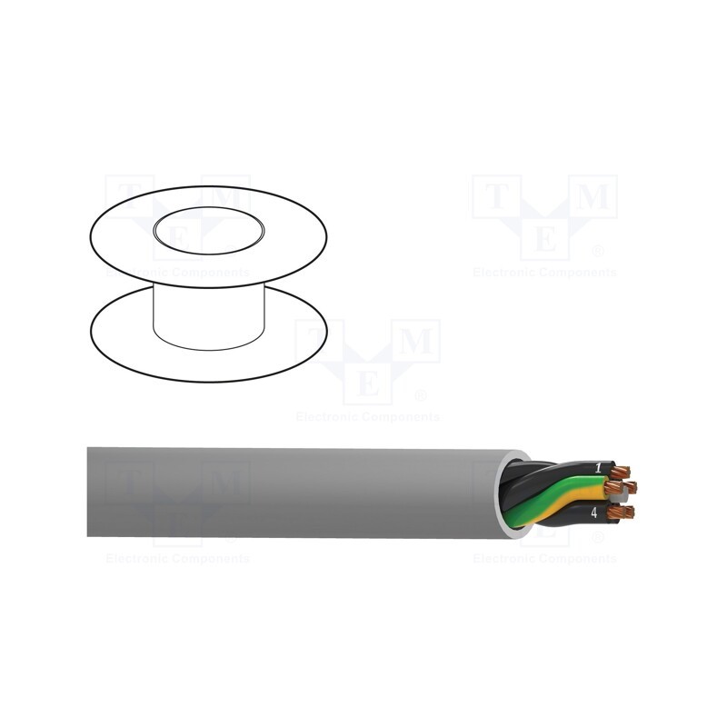 5 m x BELDEN - 9GB-B100 - Wire, MACHFLEX 350YY, 9G0.75mm2, unshielded, 300V,500V, 100m, Cu