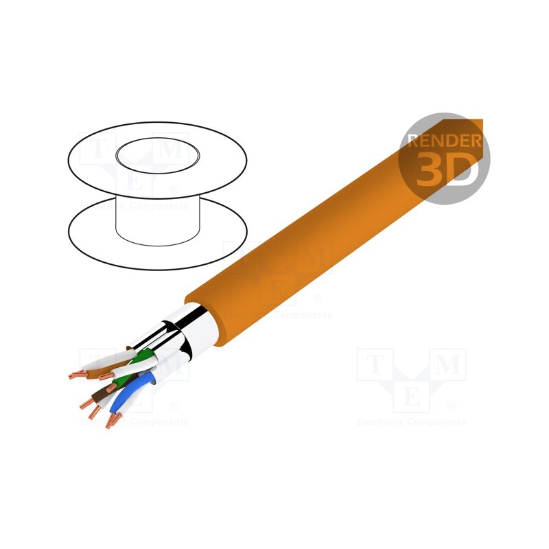 5 m x LAPP - 2170962 - Wire, ETHERLINE® LAN 500,F/FTP, 4x2x23AWG, 6a, solid, Cu, LSZH