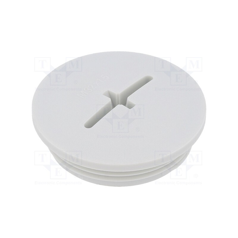 5 pcs x BM GROUP - BM4632 - Stopper, M32, 1.5, IP56, polyamide, light grey, Thread: metric, 8mm