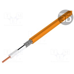 5 m x BELDEN - 70081.045 - Wire: coaxial, RG59, 1x20AWG, solid, Cu, 0.52mm2, FHDPE, orange, 500m