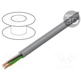 5 m x BITNER - S30109 - Wire, BiT LiYY, 6x0.75mm2, unshielded, 300V, Cu, stranded, grey