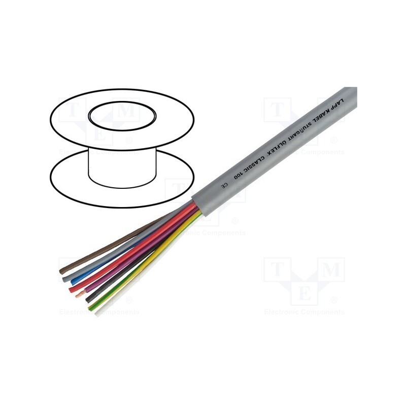 5 m x LAPP - 100444 - Wire, ÖLFLEX® CLASSIC 100, 5G1mm2, unshielded, 300V,500V, Cu, grey
