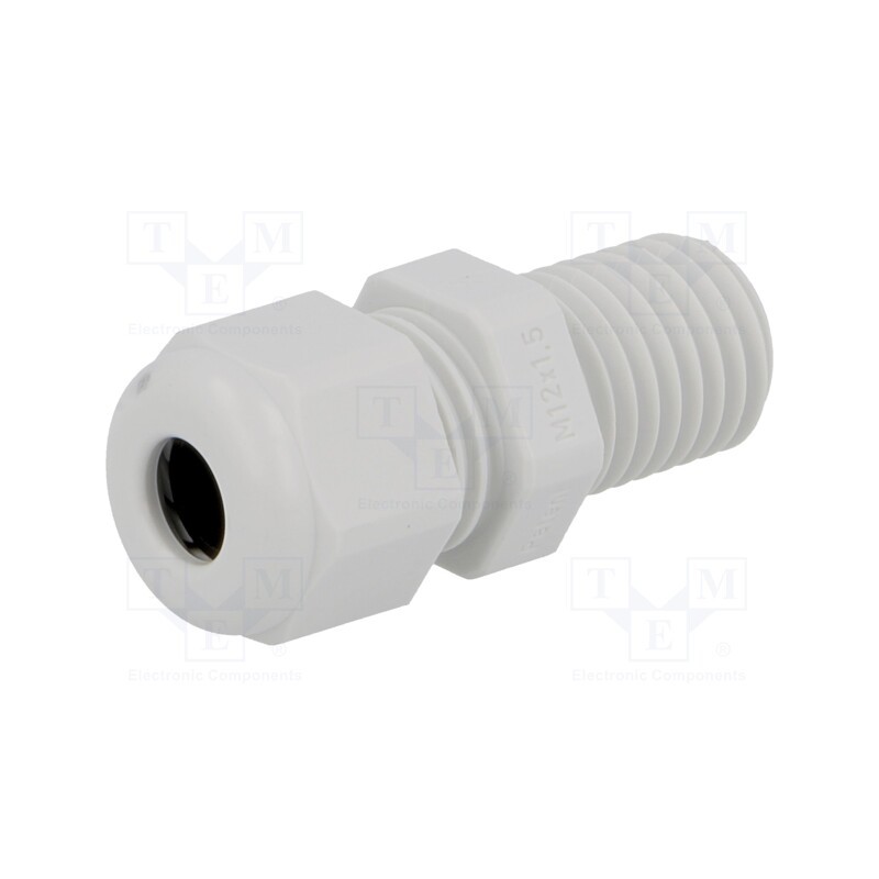 5 pcs x HUMMEL - 1.209.1200.30 - Cable gland, with long thread, M12, 1.5, IP68, polyamide, UL94V-0