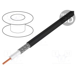 5 m x HELUKABEL - 400189 - Wire: coaxial, RG174U, stranded, CCS, PVC, black, 2.6mm