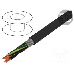 5 m x LAPP - 1136538 - Wire, ÖLFLEX® CLASSIC 115 CY BK, 4G1mm2, PVC, black, 300V,500V