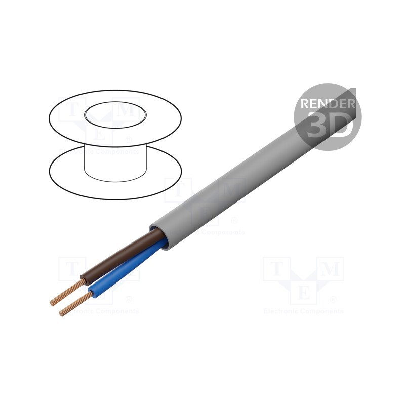 5 m x LAPP - 14150 - Wire, ÖLFLEX® CLASSIC 100 H, 2x1.5mm2, unshielded, 450V,750V, Cu