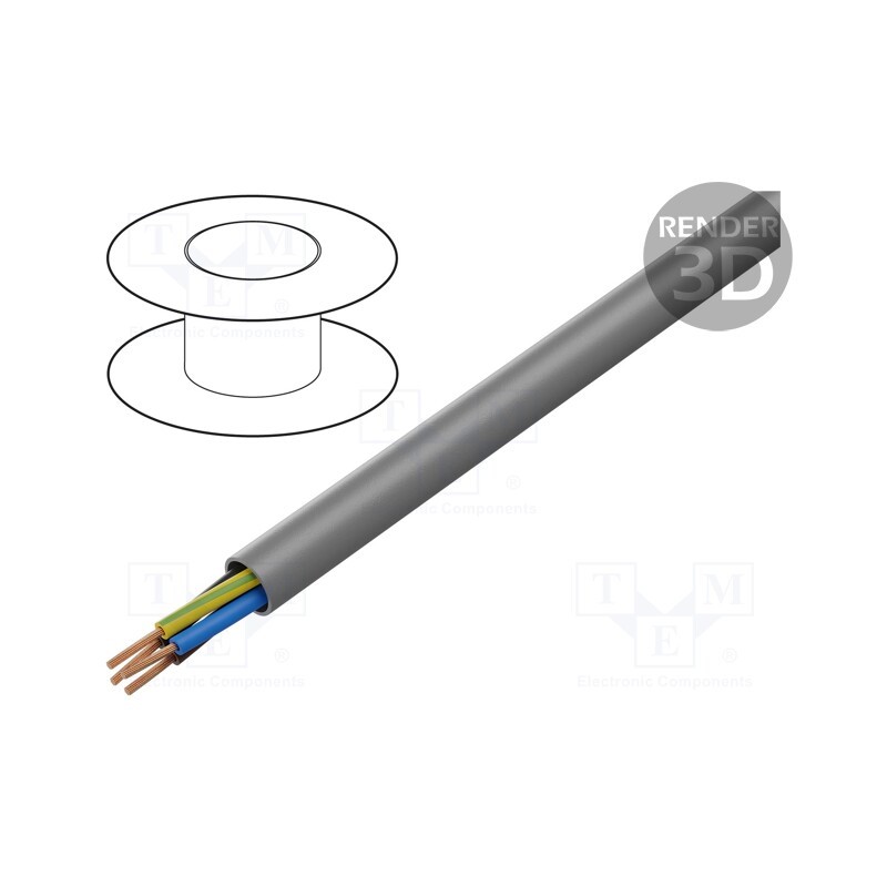 5 m x LAPP - 15204 - Wire, H05VV5-F,ÖLFLEX® 150, 4G1mm2, unshielded, 300V,500V, Cu