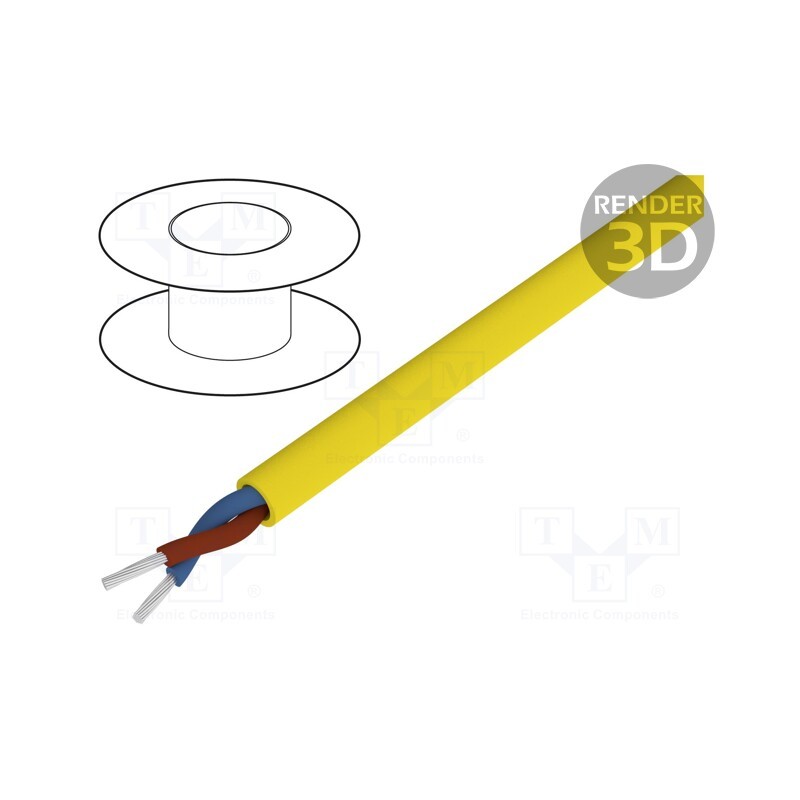 5 m x LAPP - 12457 - Wire, ÖLFLEX® 540 P, 2x1mm2, unshielded, 300V,500V, Cu, stranded