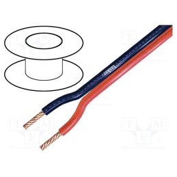 5 m x TASKER - TSK1002 - Wire: loudspeaker cable, 2x1.5mm2, stranded, OFC, unshielded, PVC