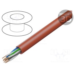 5 m x TECHNOKABEL - 0381 005 23 - Wire: control cable, YnTKSY, 4x2x0.8mm, Insulation: PVC, Core: Cu