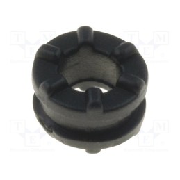 5 pcs x FIX&FASTEN - TGM-17 - Grommet, Ømount.hole: 4.3mm, black, Panel thick: max.1.5mm, H: 4mm
